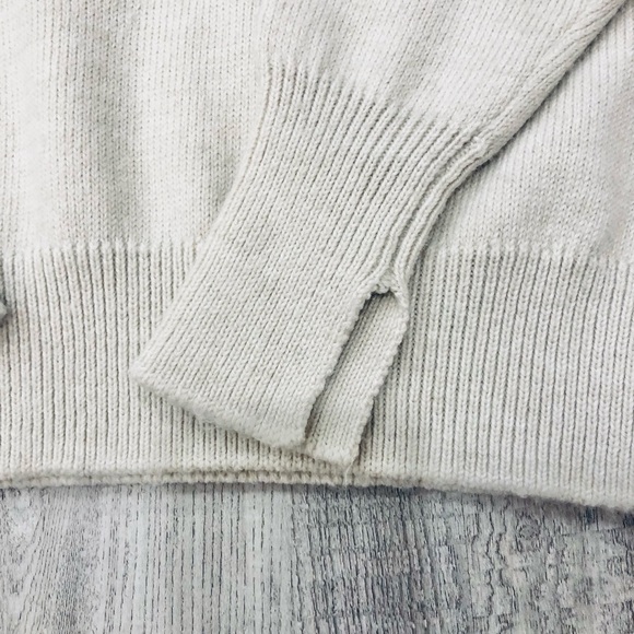 H&M Cream Knit Crew Neck Sweater Long Sleeve Wool Blend Size Small - Picture 9 of 9